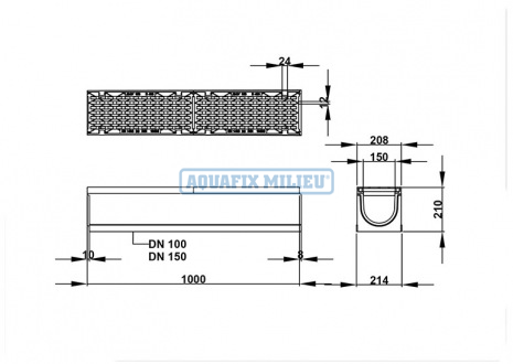 hydrotec-maxi-aquafix-150-l-1000-sleuf-d-f-maatvoering