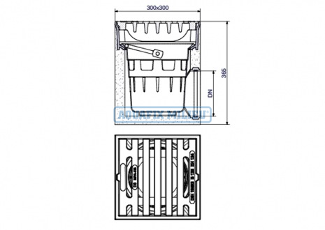 Tegelpadkolk beton B125 tekening