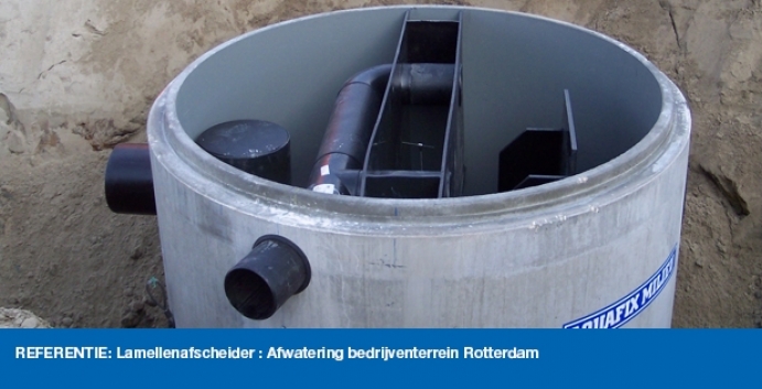 banner-lamellenafscheider-afwatering-bedrijventerrein-rotterdam