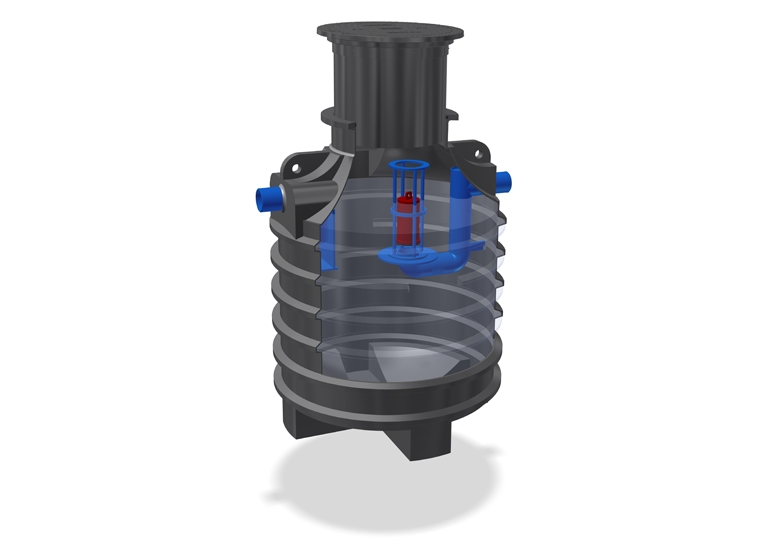 Olieafscheider PE rond model grondinbouw