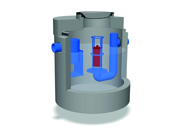 Olieafscheider beton rond model grondinbouw