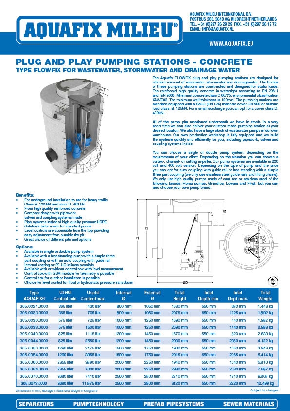 Plug and play pumping stations - concrete